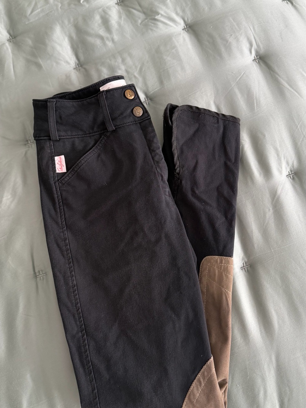 Black tailored sportsman riding breeches